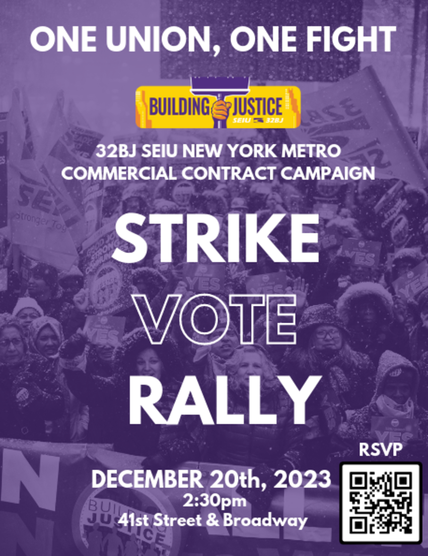 Rally with SEIU 32BJ