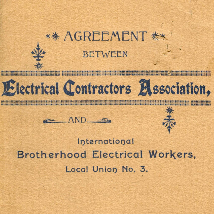 1901 Collective Bargaining Agreement between the Electrical Contractors Association and Local 3, IBEW.